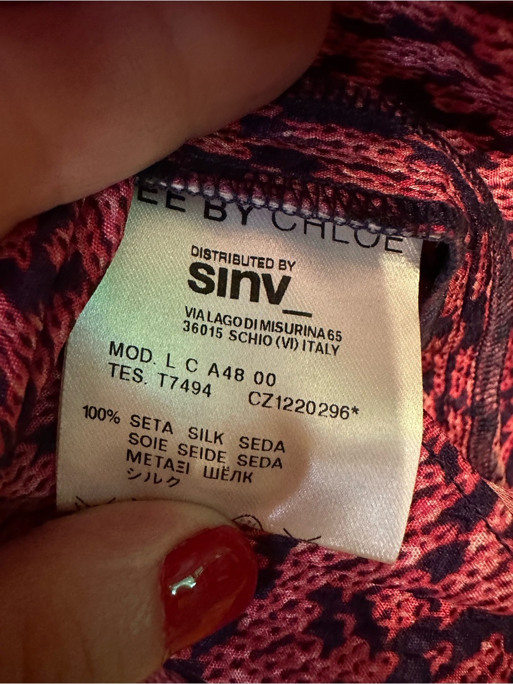 $468 Retail %100 Silk See By Chloe Babydoll Top - Picture 7 of 7